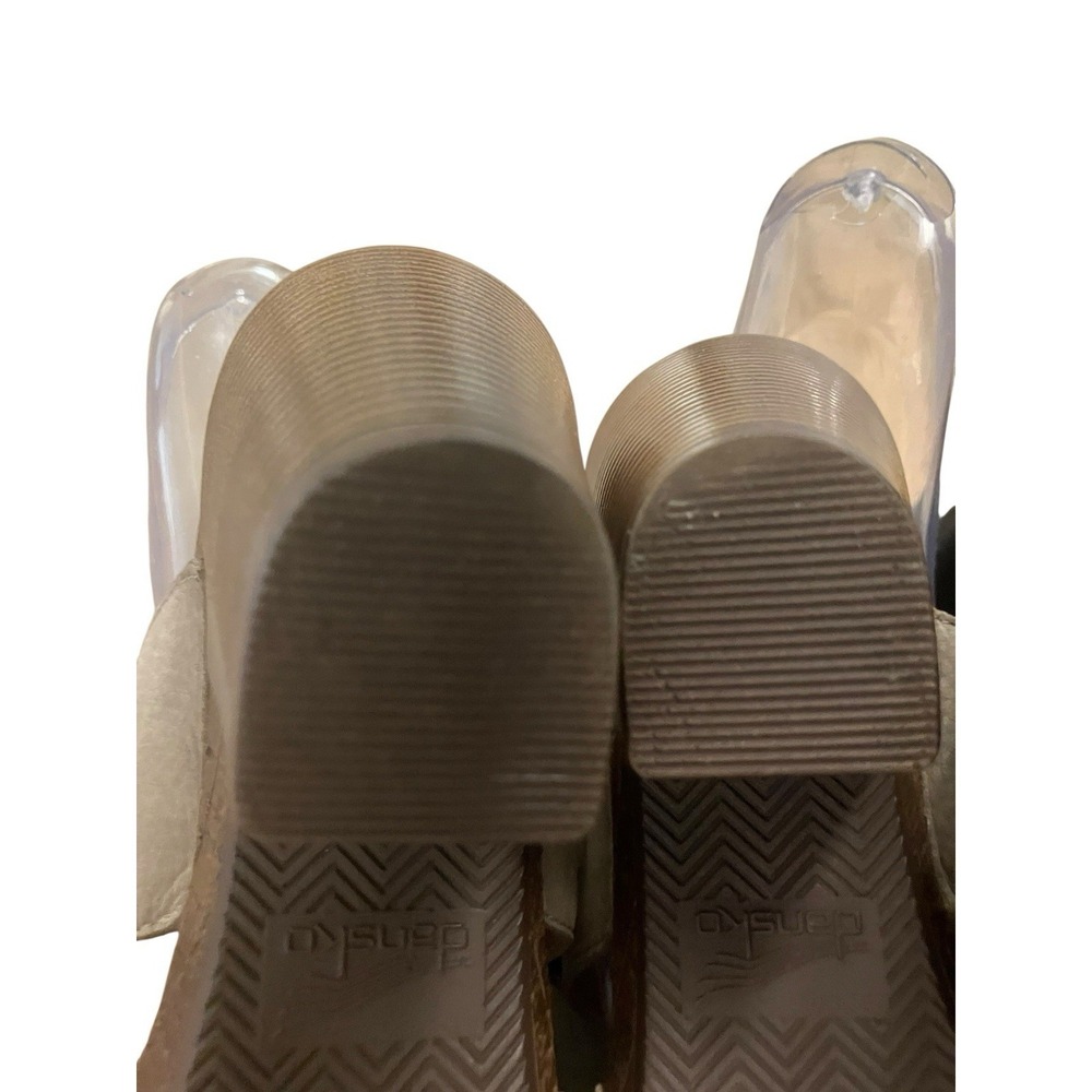 Dansko Ramona Taupe Leather Nubuck Double Strap Sandals Block Heels Size 39‎ / 9 - Picture 12 of 16